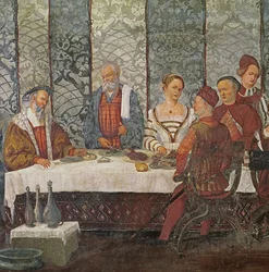 Bankett von Bartolomeo Colleoni für König Christian I. von Dänemark, 1520-30 (Detail)